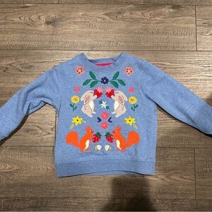Mini Boden blue sweatshirt// size 3-4Y